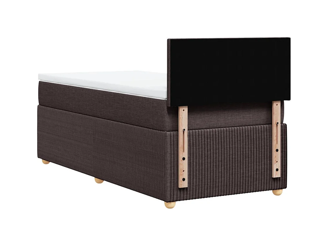 Sommier à lattes de lit avec matelas Marron foncé 90x190 cm
