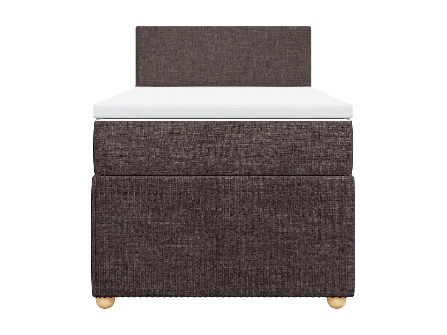 Sommier à lattes de lit avec matelas Marron foncé 90x190 cm