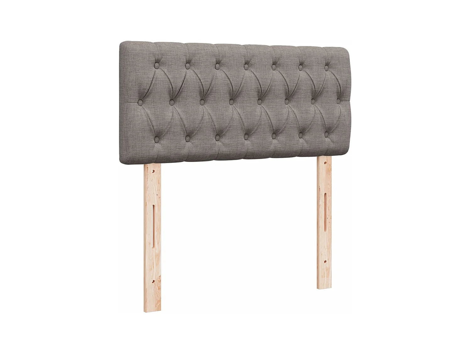 Cama box spring con colchón tela gris taupe 100x200 cm
