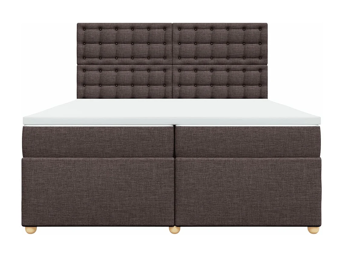 Sommier à lattes de lit avec matelas Marron foncé 200x200 cm