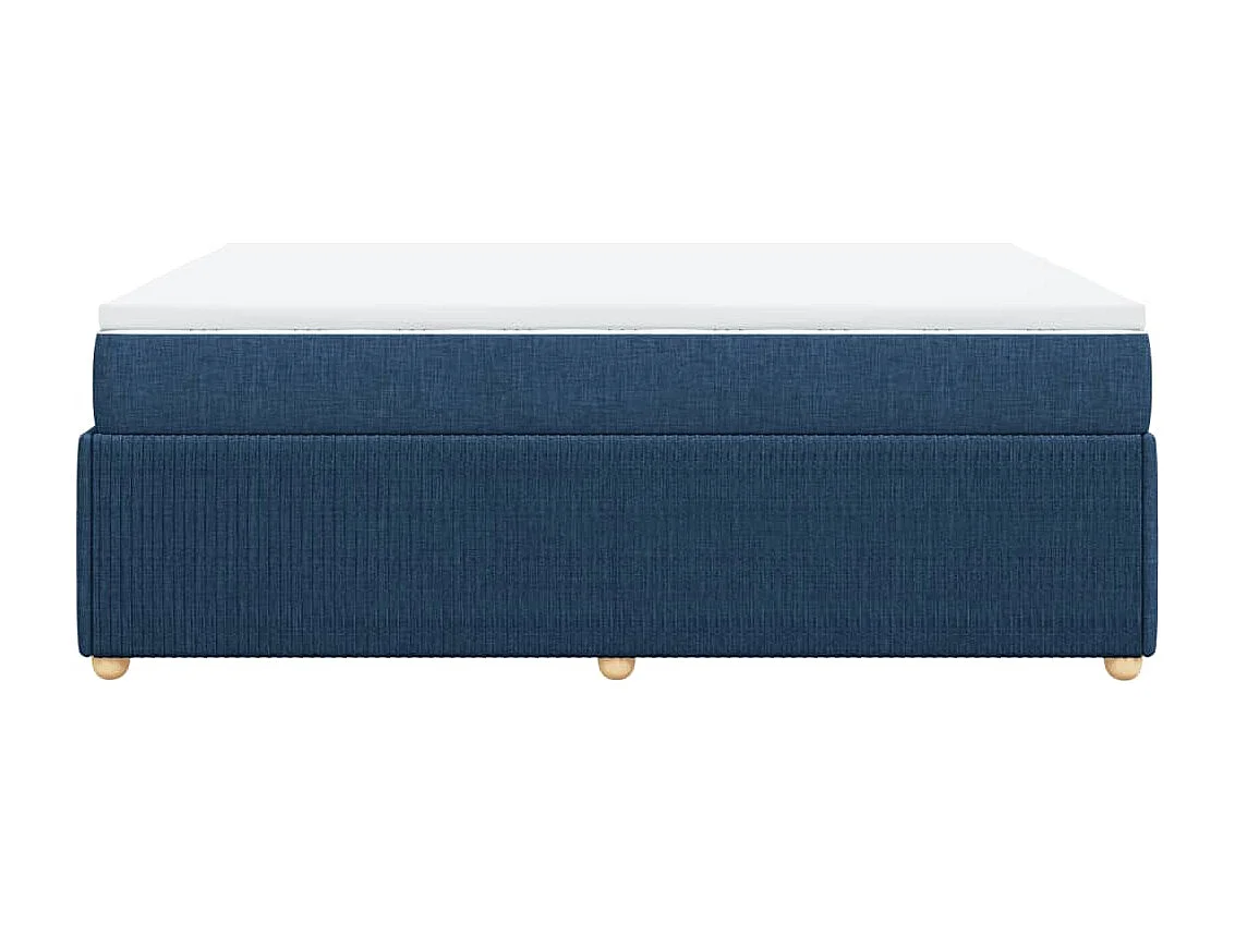 Sommier à lattes de lit avec matelas Bleu 140x200 cm Tissu