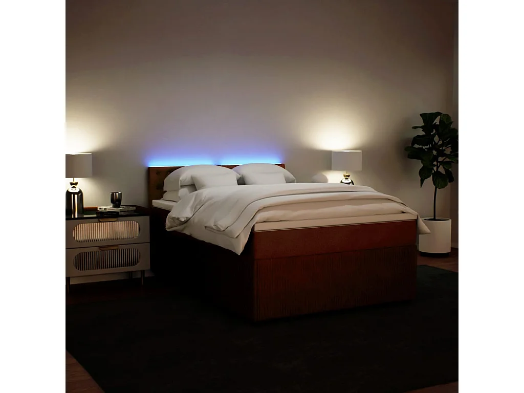 Sommier à lattes de lit avec matelas Rose 140x200 cm Velours