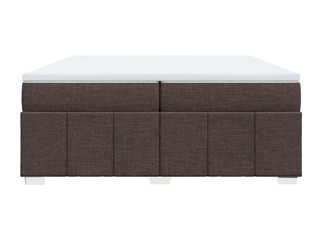 Sommier à lattes de lit avec matelas Marron foncé 200x200 cm
