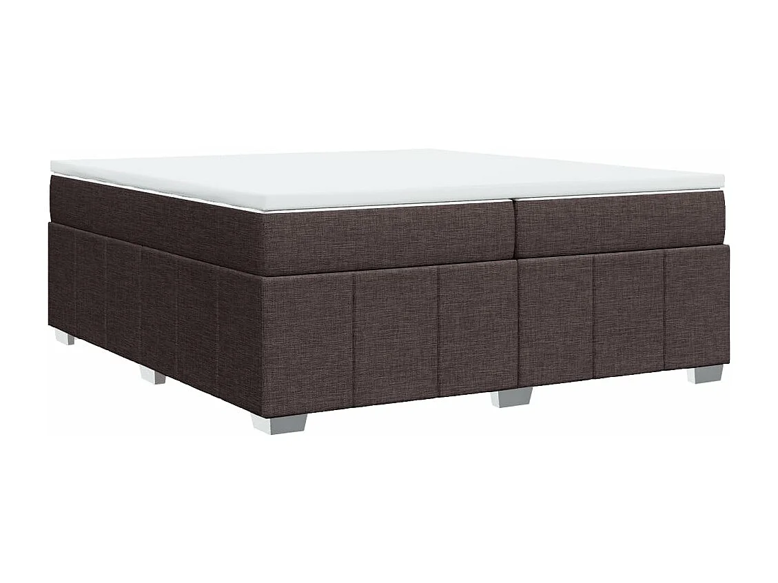 Sommier à lattes de lit avec matelas Marron foncé 200x200 cm