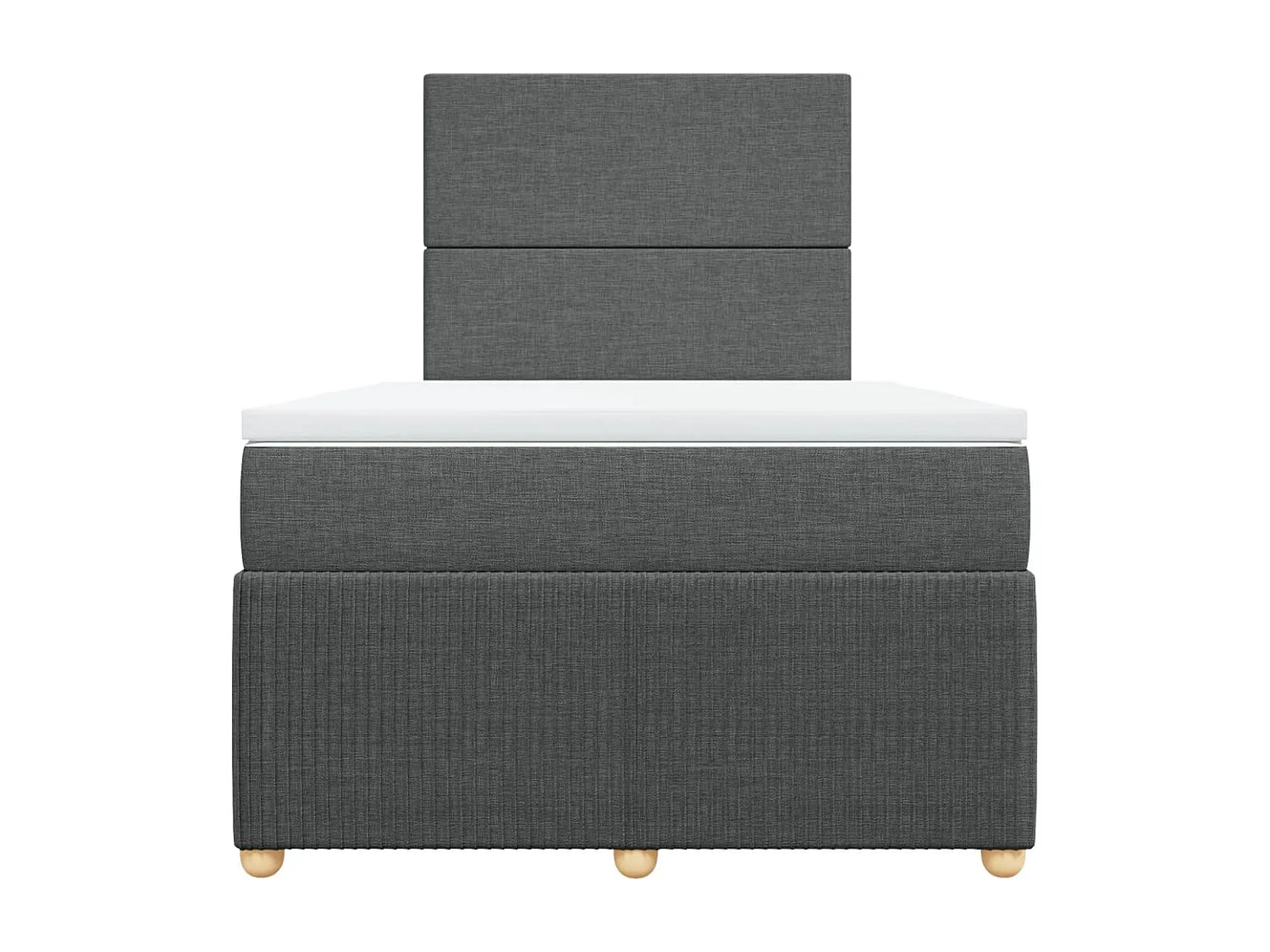 Cama boxspring com colchão 120x190 cm tecido cinzento-escuro