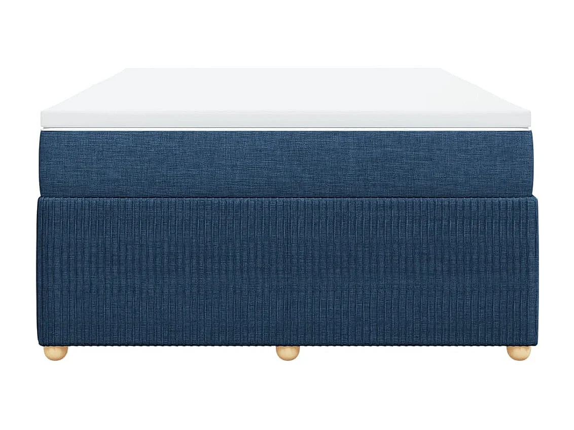 Sommier à lattes de lit avec matelas Bleu 140x190 cm Tissu
