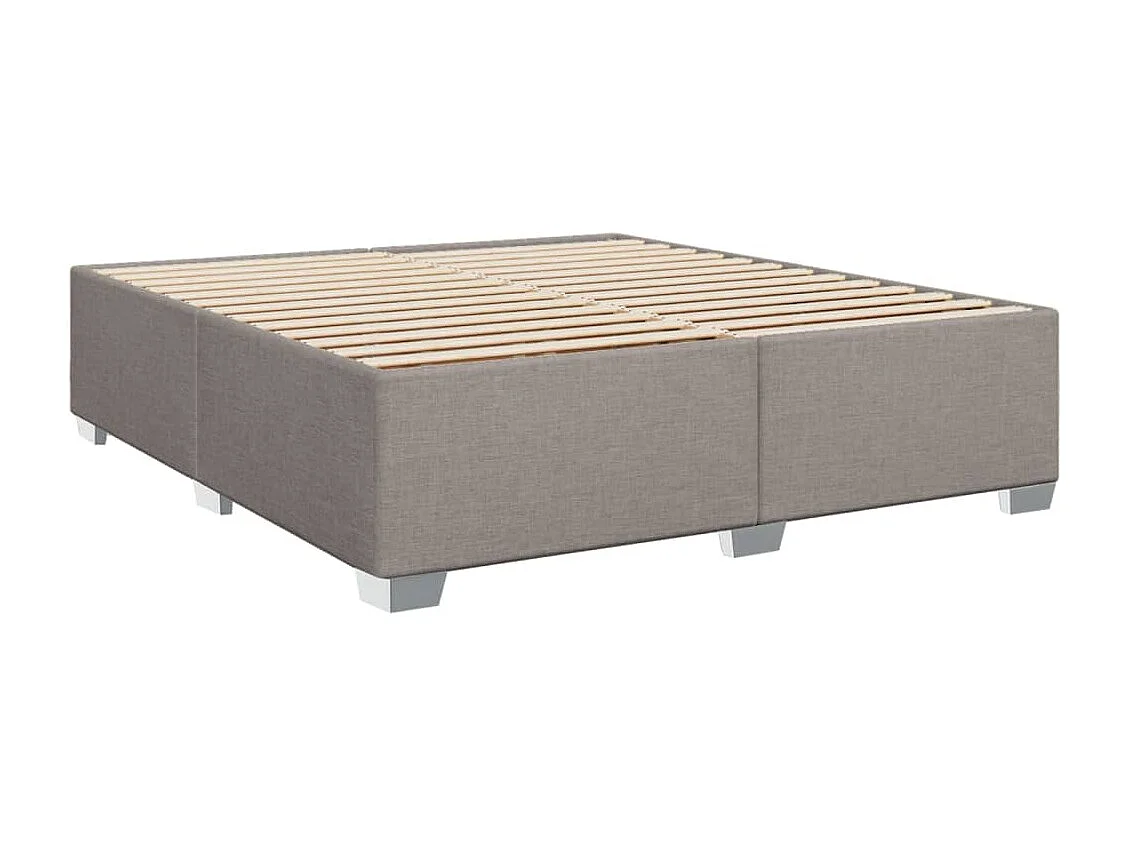 Sommier à lattes de lit avec matelas Taupe 180x200 cm Tissu