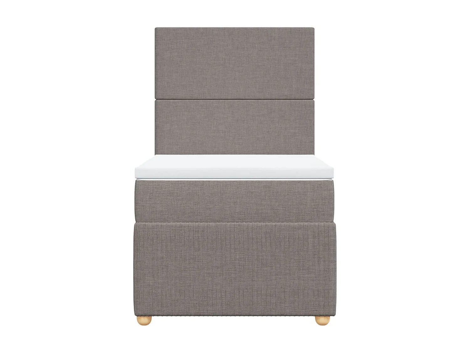 Sommier à lattes de lit avec matelas Taupe 100x200 cm Tissu