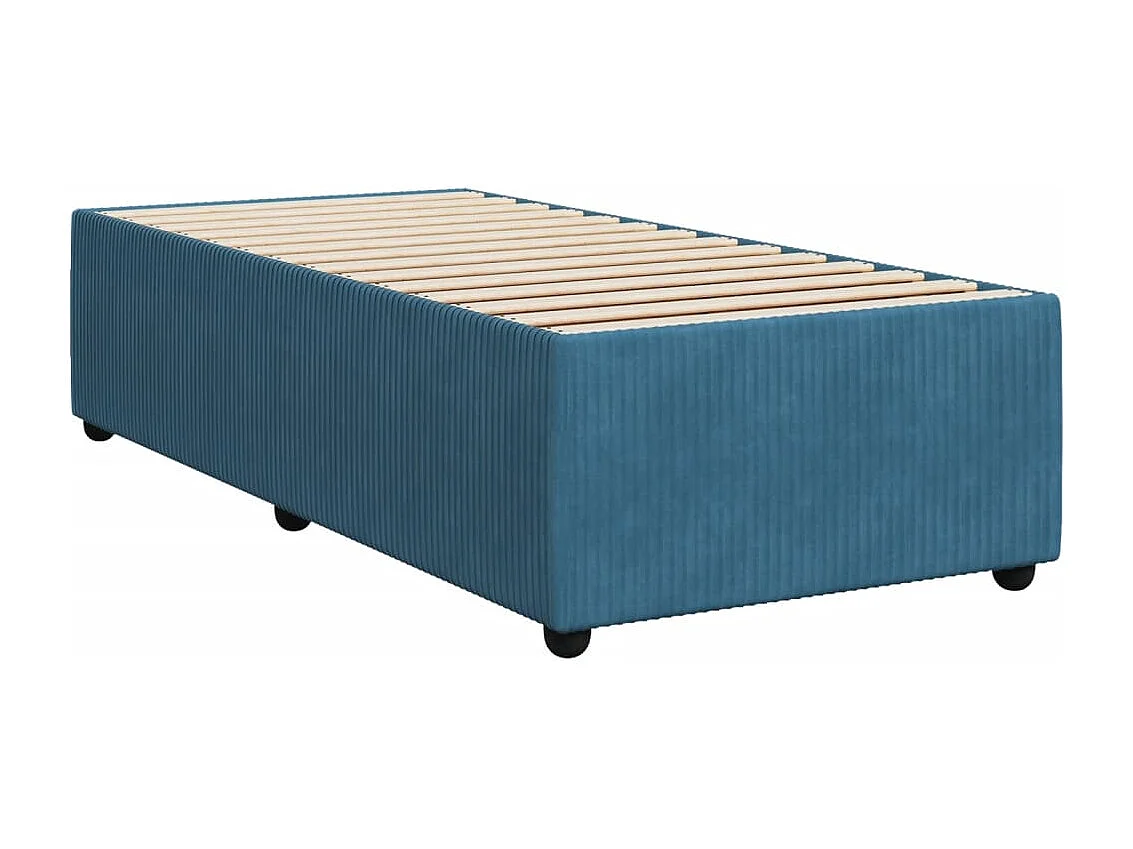 Sommier à lattes de lit avec matelas Bleu foncé 90x200 cm