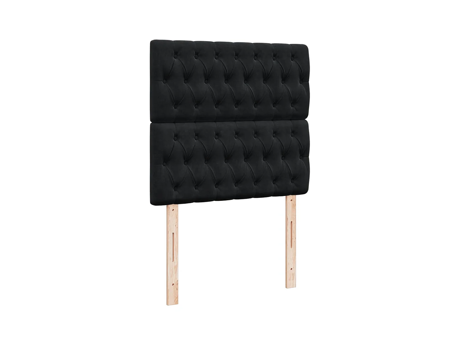 Sommier à lattes de lit avec matelas Noir 90x200 cm Velours