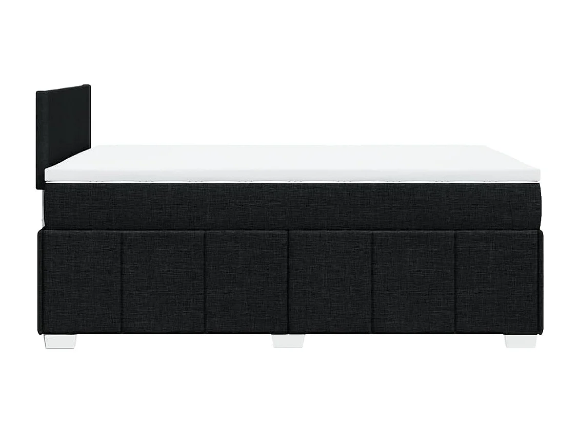 Sommier à lattes de lit avec matelas Noir 120x200 cm Tissu