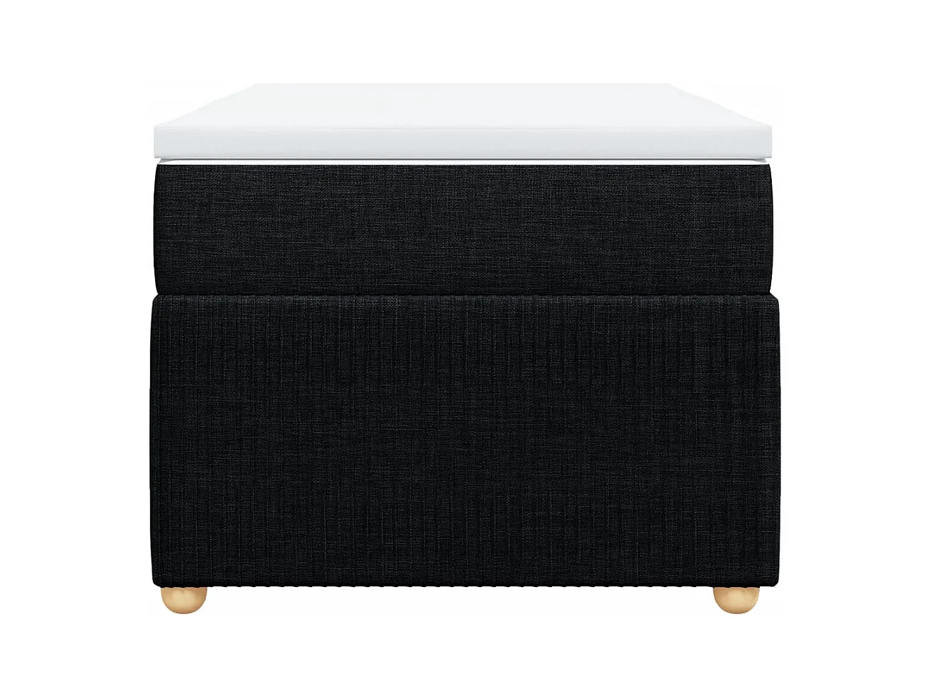 Sommier à lattes de lit avec matelas Noir 100x200 cm Tissu