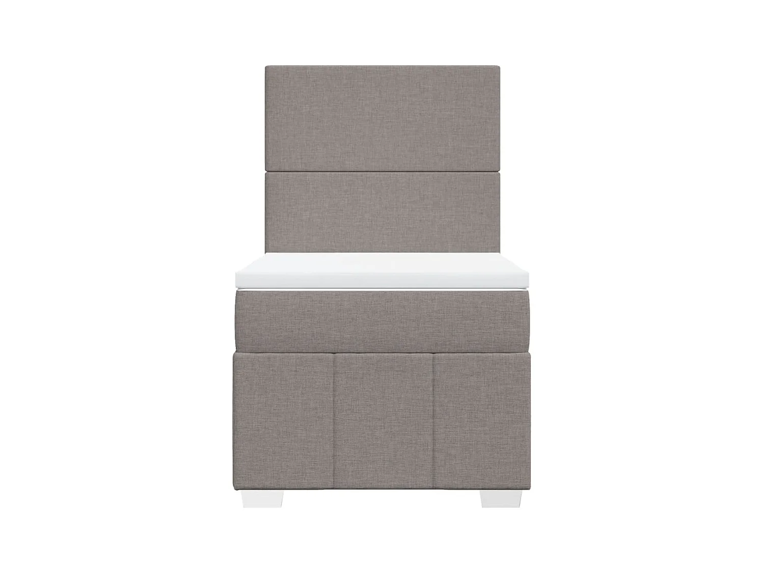 Sommier à lattes de lit avec matelas Taupe 80x200 cm Tissu