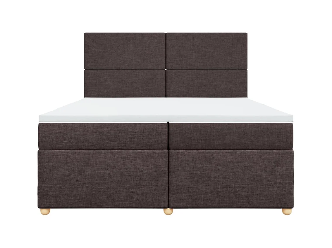 Sommier à lattes de lit avec matelas Marron foncé 200x200 cm