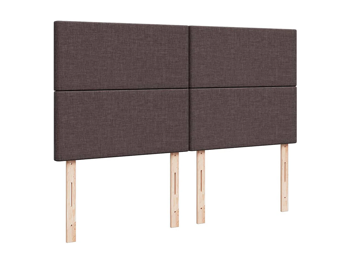 Cama box spring con colchón tela marrón oscuro 200x200 cm