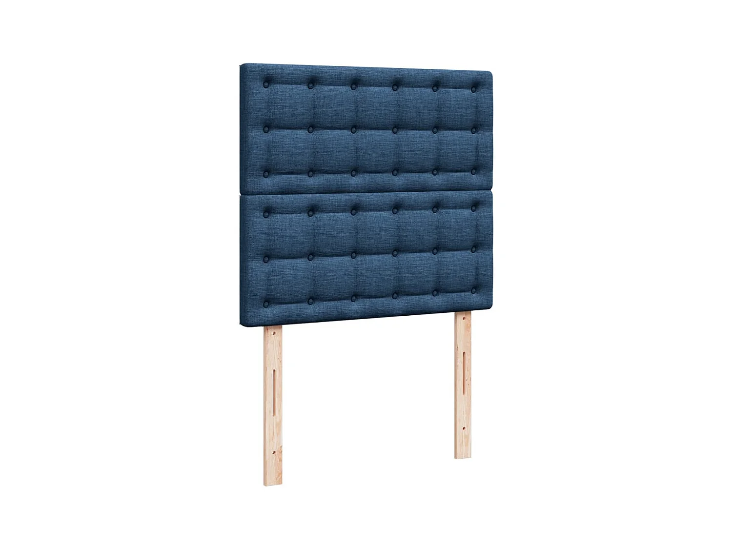 Cama com molas/colchão 90x200 cm tecido azul