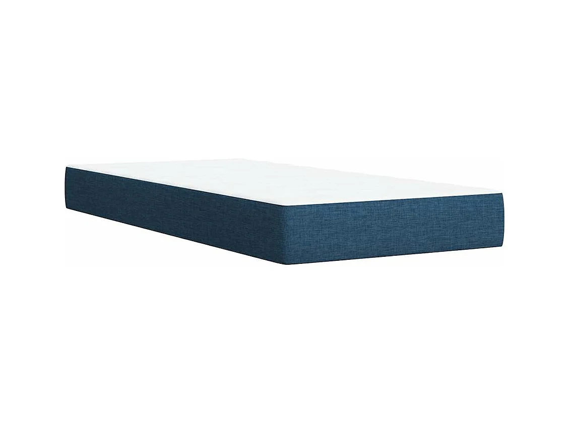 Sommier à lattes de lit avec matelas Bleu 80x200 cm Tissu