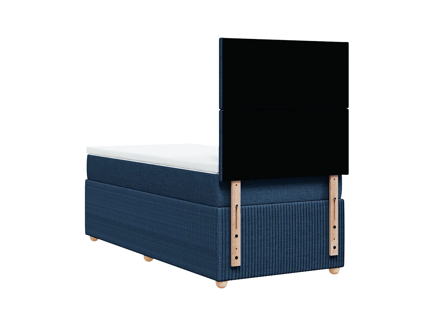 Boxspring met matras stof blauw 100x200 cm