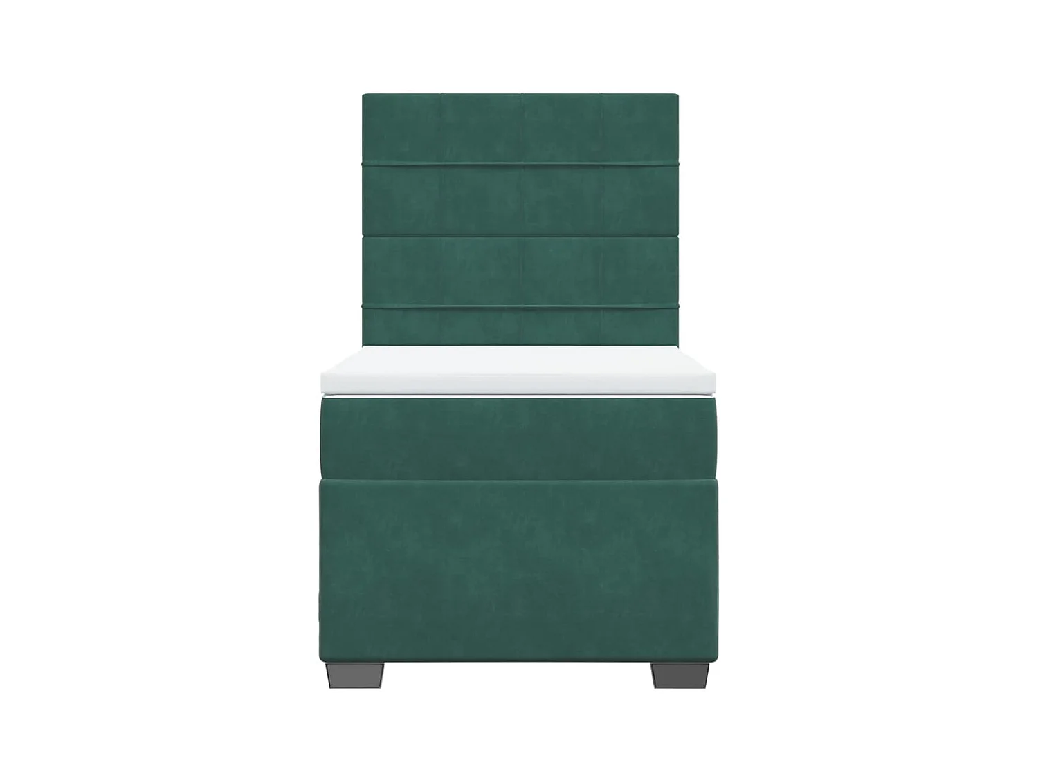 Sommier à lattes de lit avec matelas Vert foncé 90x200 cm