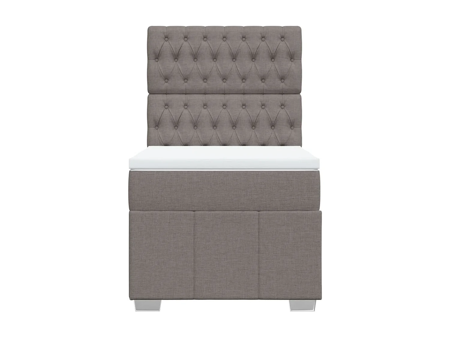 Sommier à lattes de lit avec matelas Taupe 80x200 cm Tissu