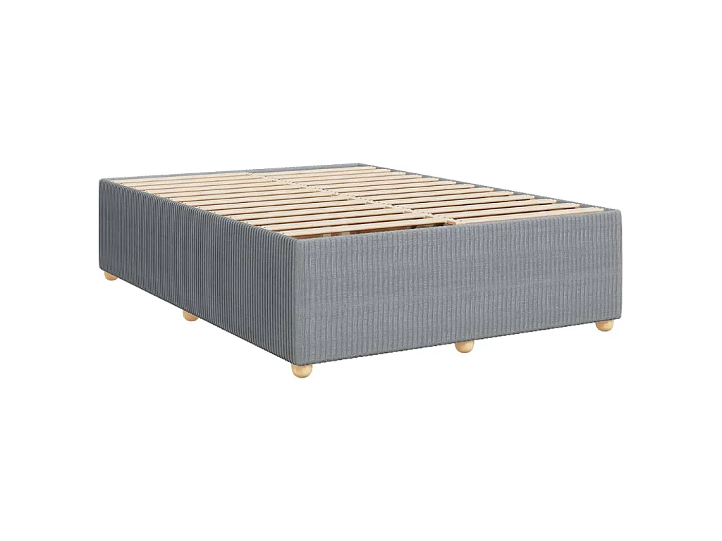 Sommier à lattes de lit avec matelas Gris clair 140x200cm Tissu