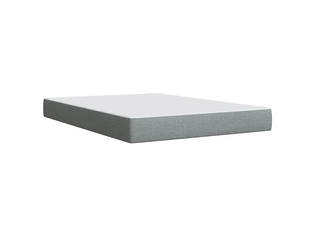 Sommier à lattes de lit avec matelas Gris clair 140x200cm Tissu