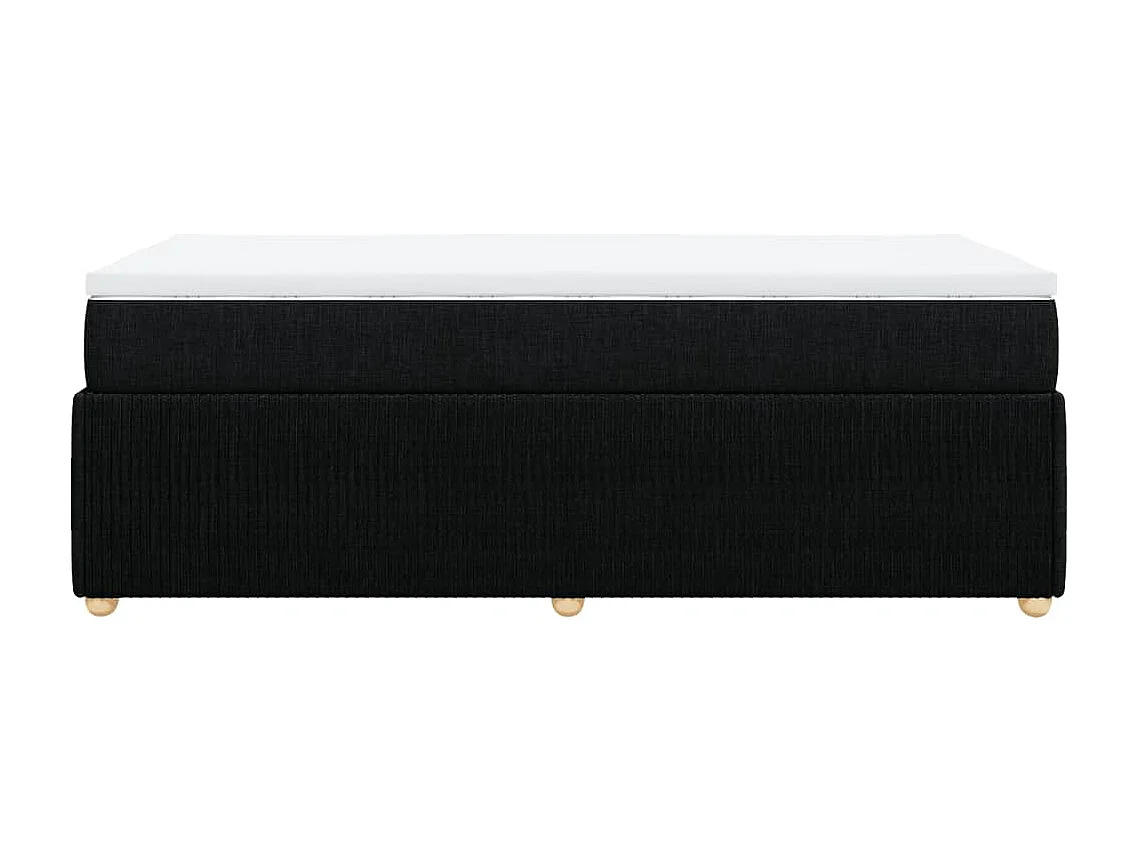 Sommier à lattes de lit et matelas Noir 80x200 cm Tissu