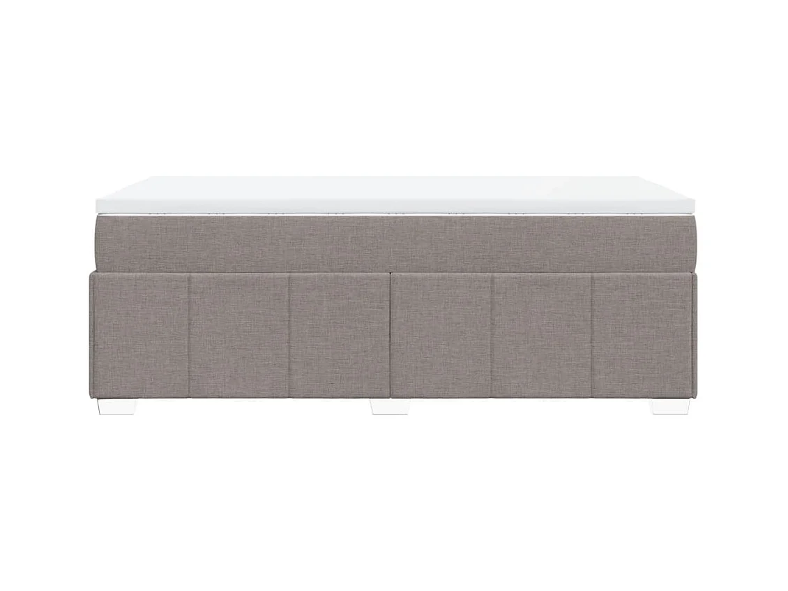 Sommier à lattes de lit avec matelas Taupe 90x190 cm Tissu