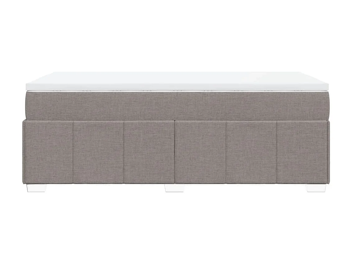 Sommier à lattes de lit avec matelas Taupe 90x190 cm Tissu