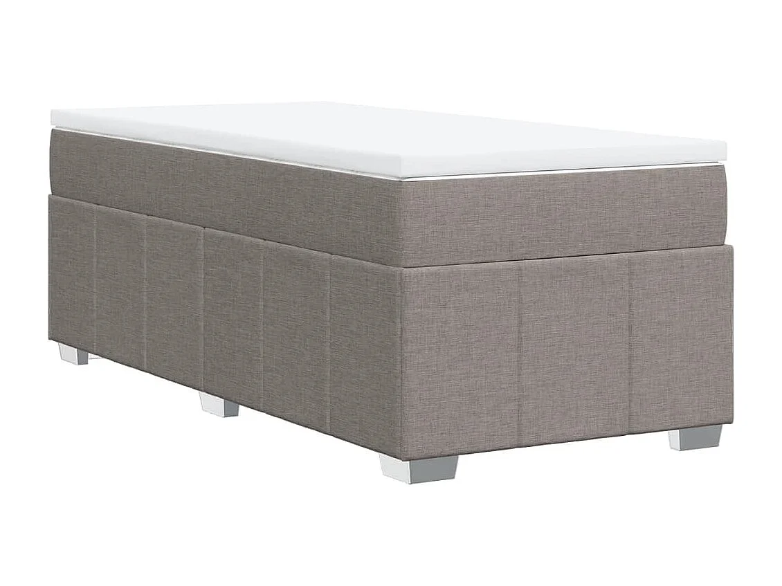 Sommier à lattes de lit avec matelas Taupe 90x190 cm Tissu