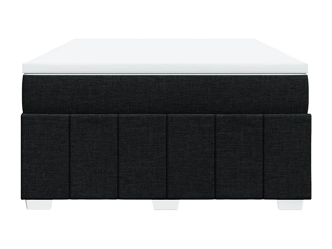 Sommier à lattes de lit avec matelas Noir 140x190 cm Tissu