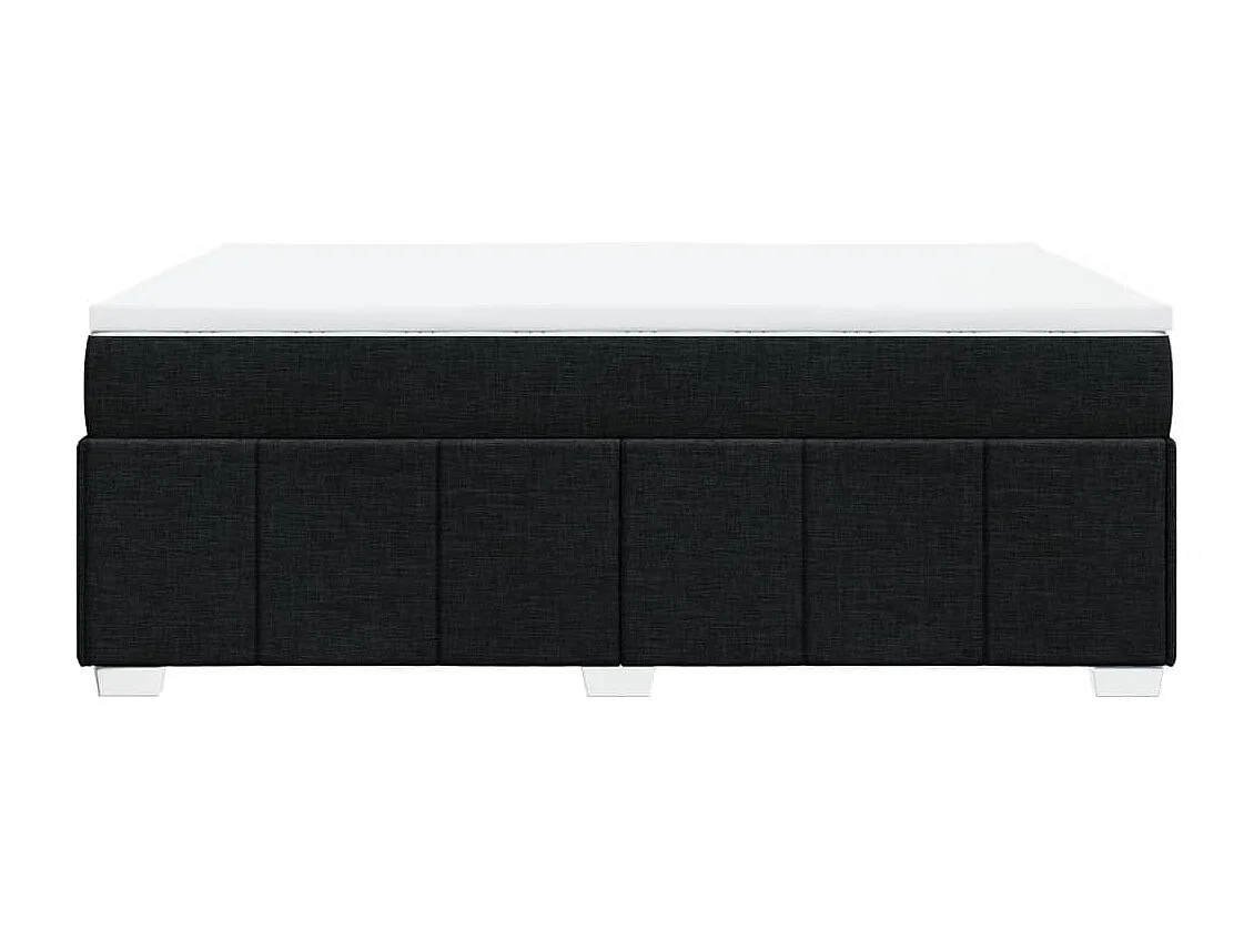 Sommier à lattes de lit avec matelas Noir 140x190 cm Tissu
