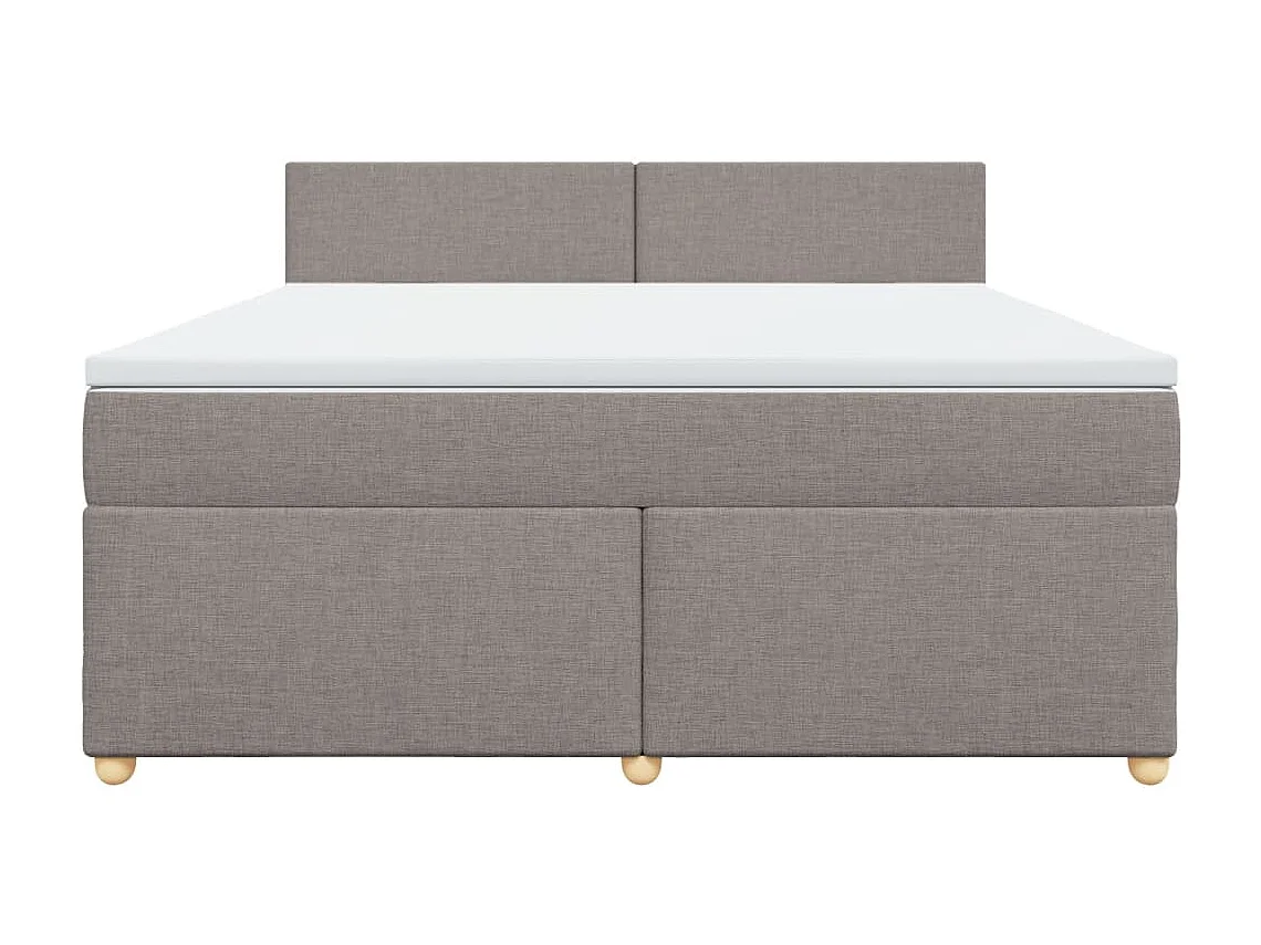 Sommier à lattes de lit avec matelas Taupe 180x200 cm Tissu