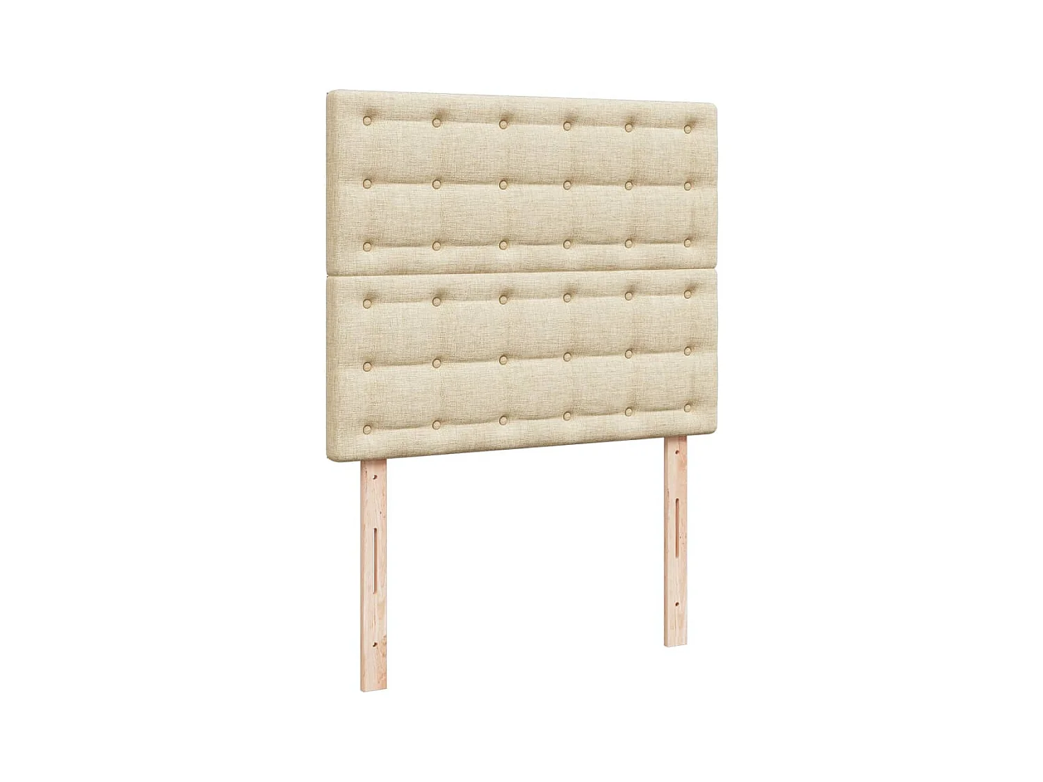 Cama boxspring com colchão 120x190 cm tecido cor creme
