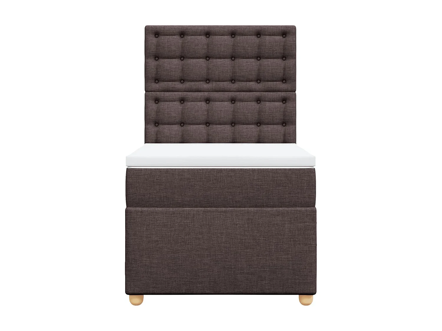 Sommier à lattes de lit avec matelas Marron foncé 100x200 cm
