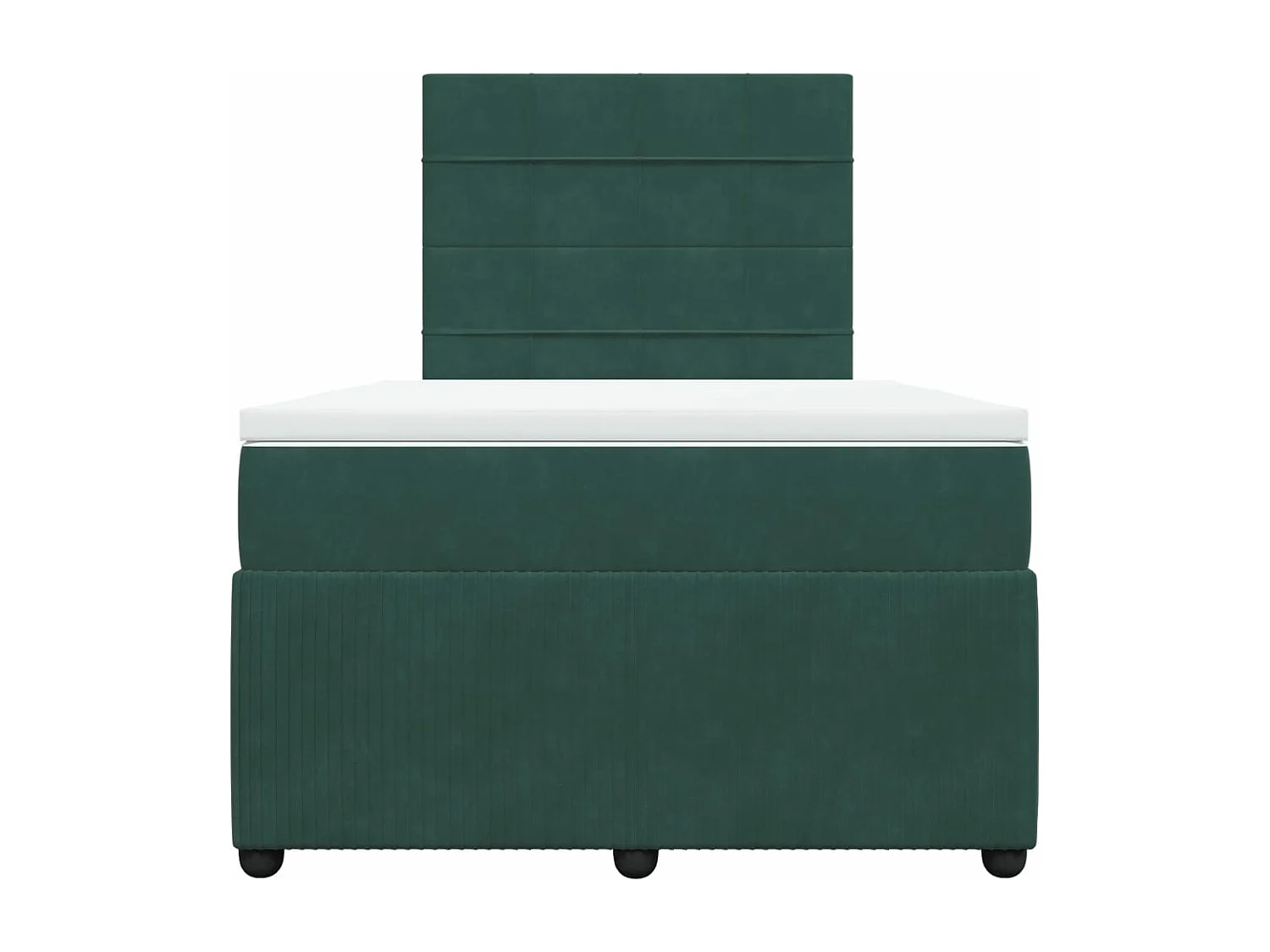 Boxspring met matras fluweel donkergroen 120x190 cm