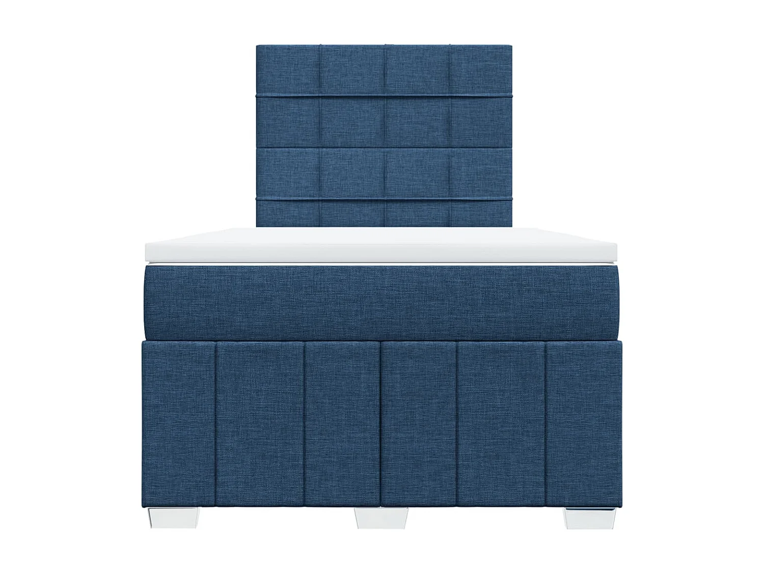 Boxspring met matras stof blauw 120x190 cm