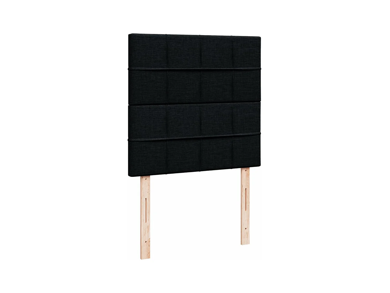 Sommier à lattes de lit avec matelas Noir 90x200 cm Tissu