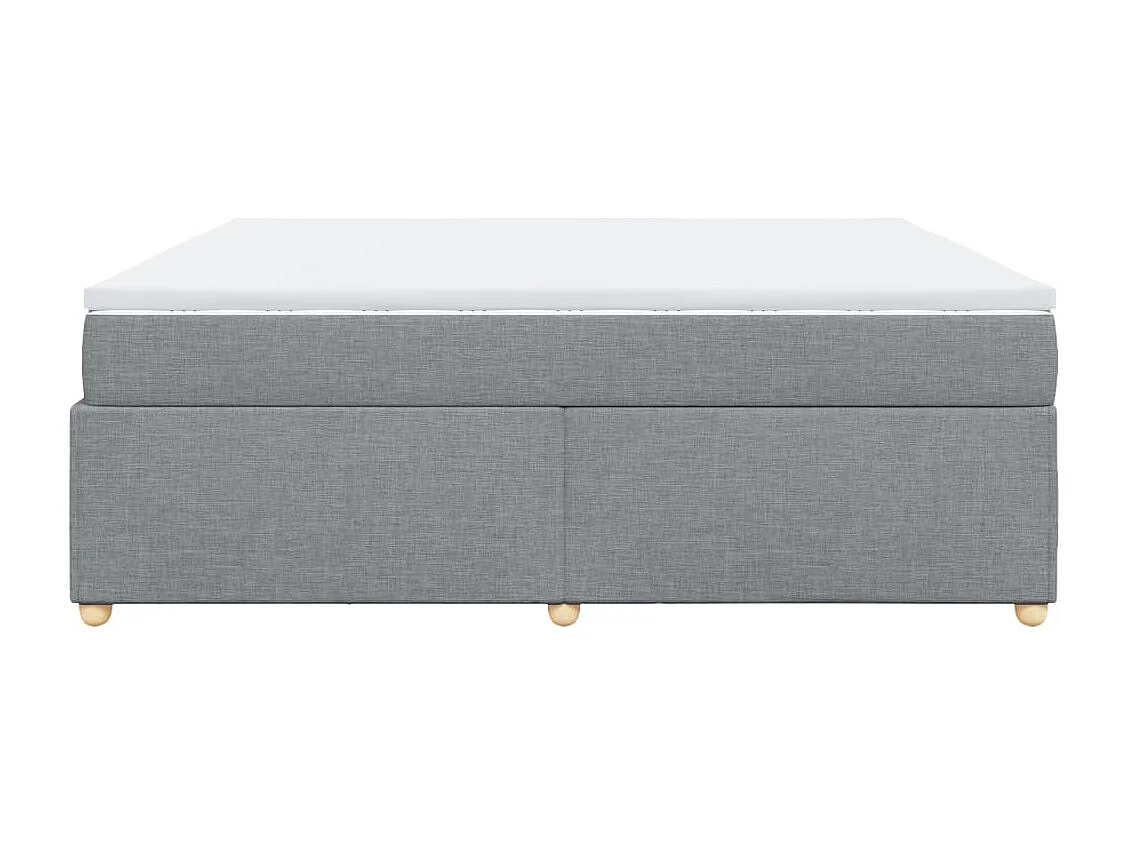 Sommier à lattes de lit avec matelas Gris clair 180x200cm Tissu