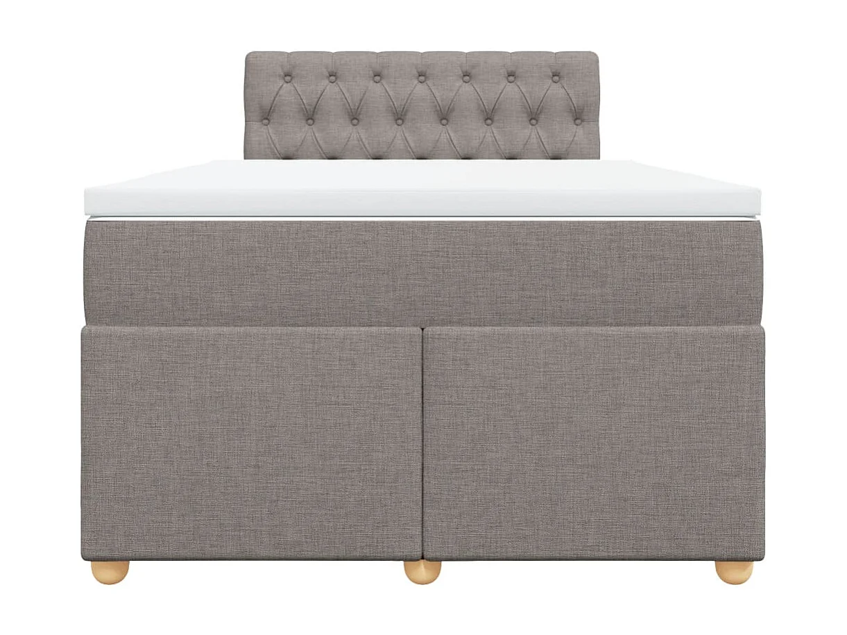 Cama com molas/colchão 120x200 cm tecido castanho-acinzentado
