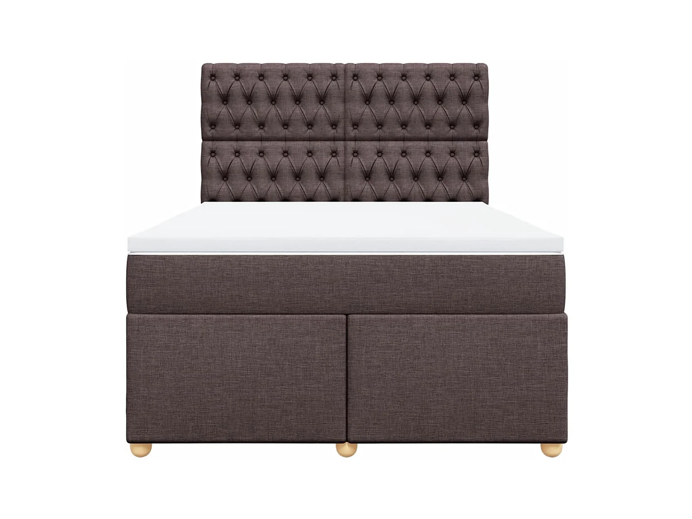 Sommier à lattes de lit avec matelas Marron foncé 160x200 cm