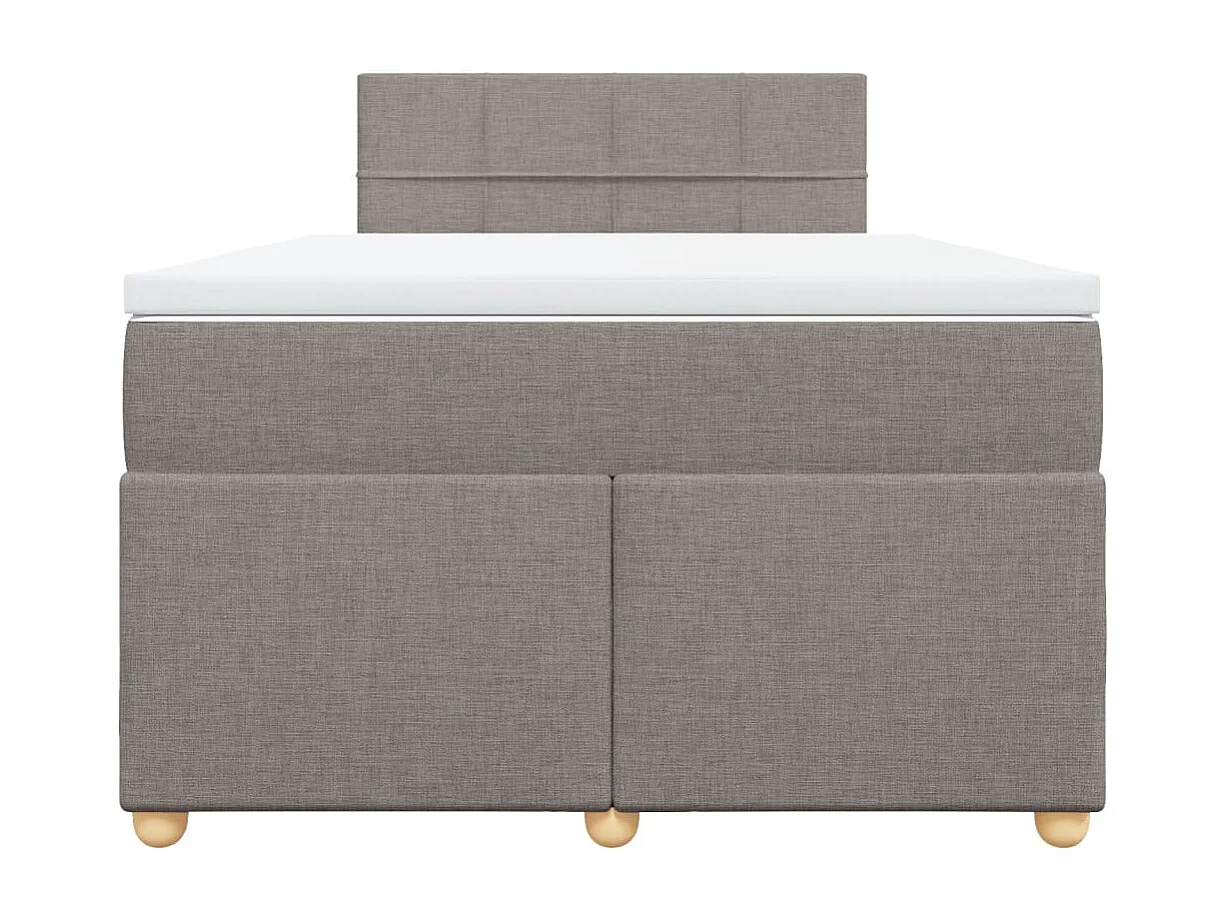 Sommier à lattes de lit avec matelas taupe 120x190 cm tissu