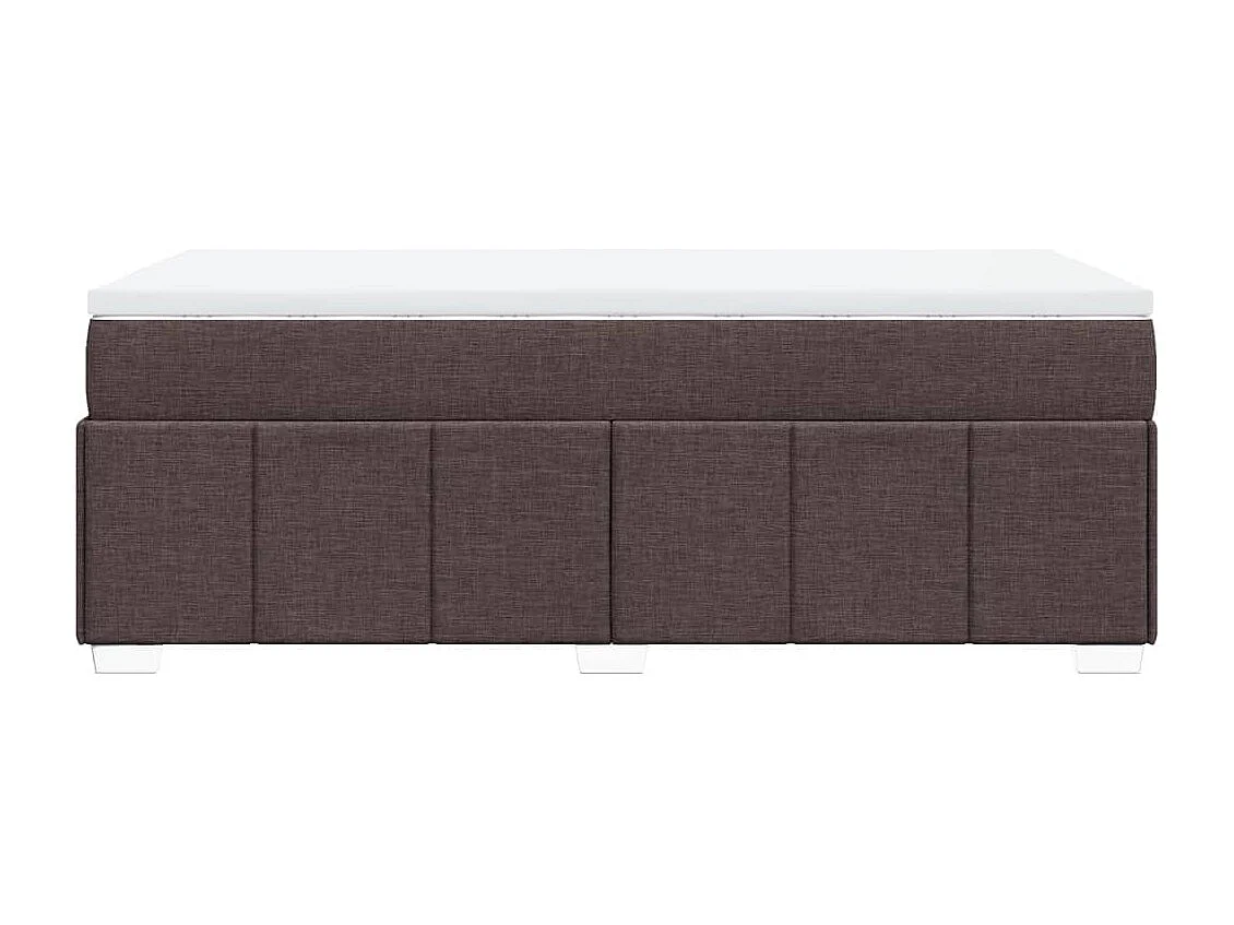 Cama com molas/colchão 80x200 cm tecido castanho-escuro