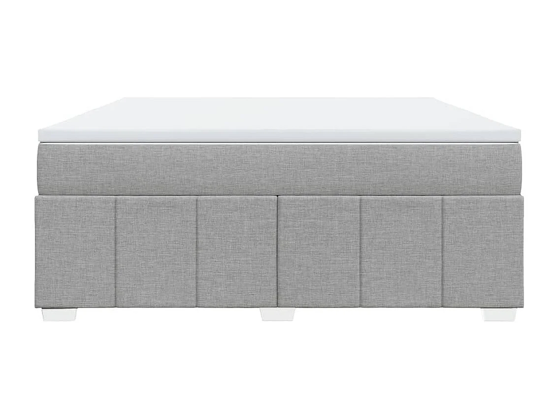 Sommier à lattes de lit avec matelas Gris clair 180x200cm Tissu