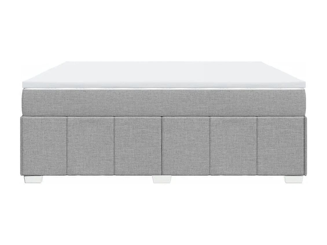 Sommier à lattes de lit avec matelas Gris clair 180x200cm Tissu