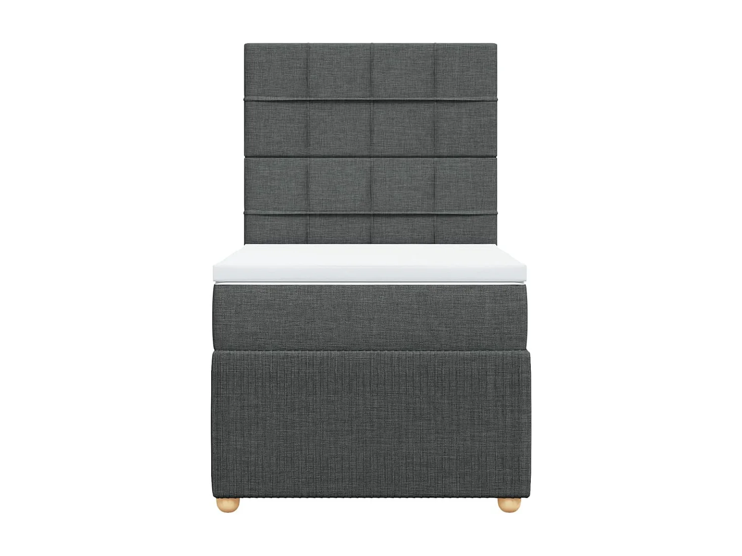 Cama com molas/colchão 90x200 cm tecido cinzento-escuro