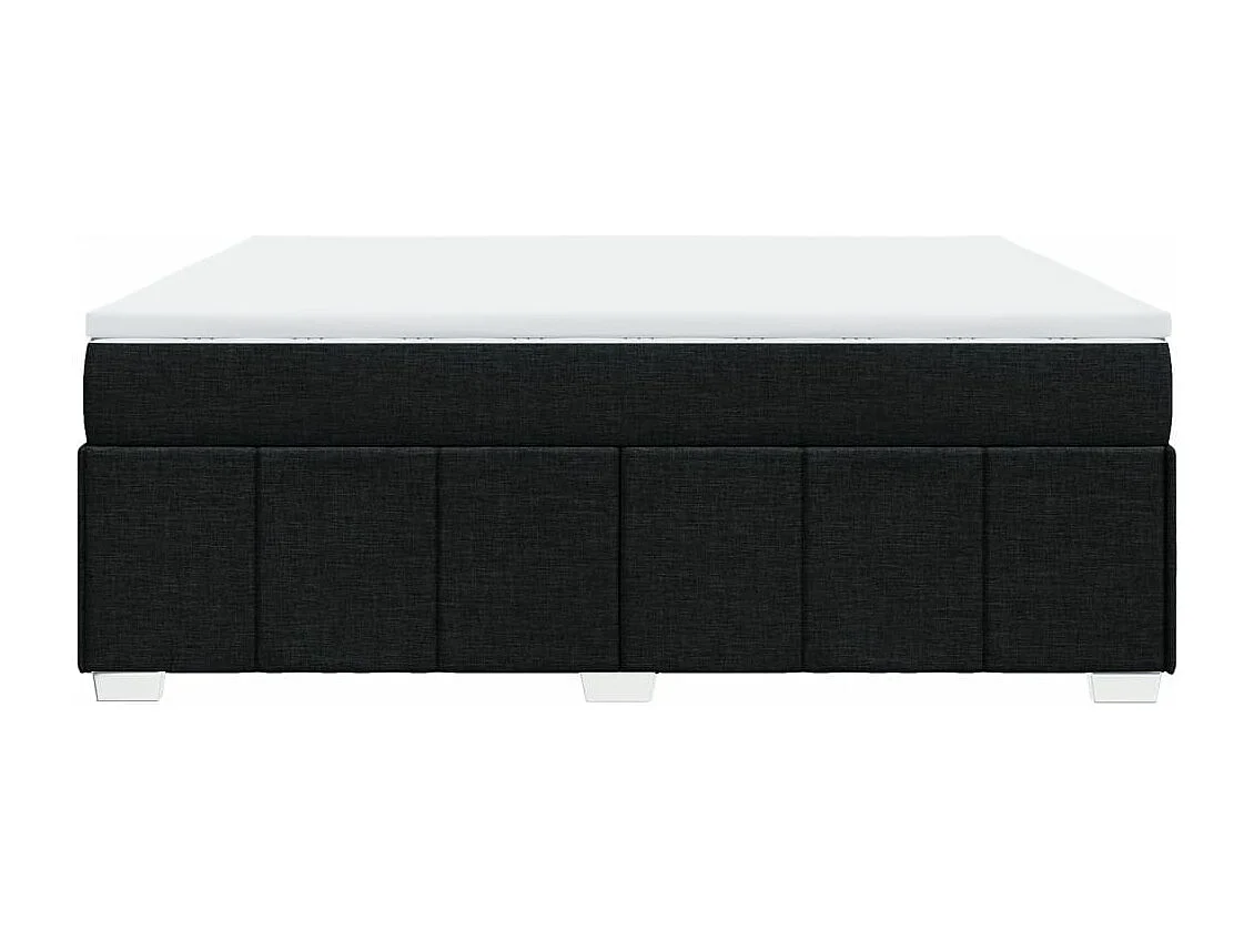 Sommier à lattes de lit avec matelas Noir 180x200 cm Tissu