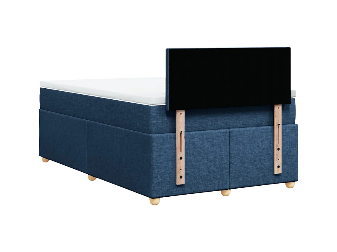 Cama com molas/colchão 120x200 cm tecido azul