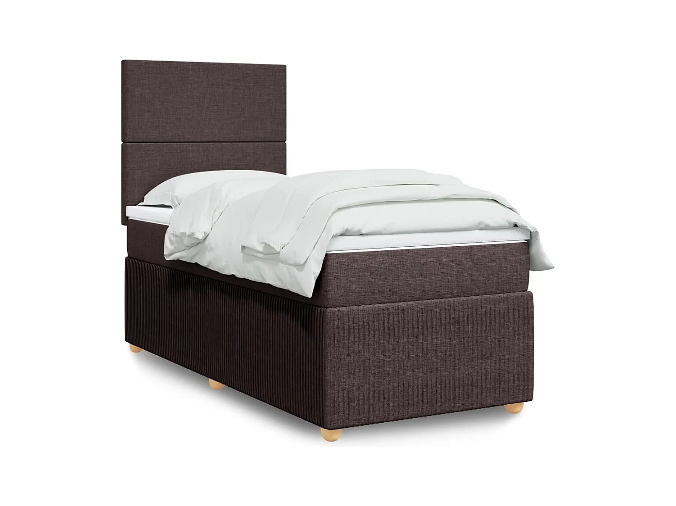 Sommier à lattes de lit avec matelas Marron foncé 90x190 cm