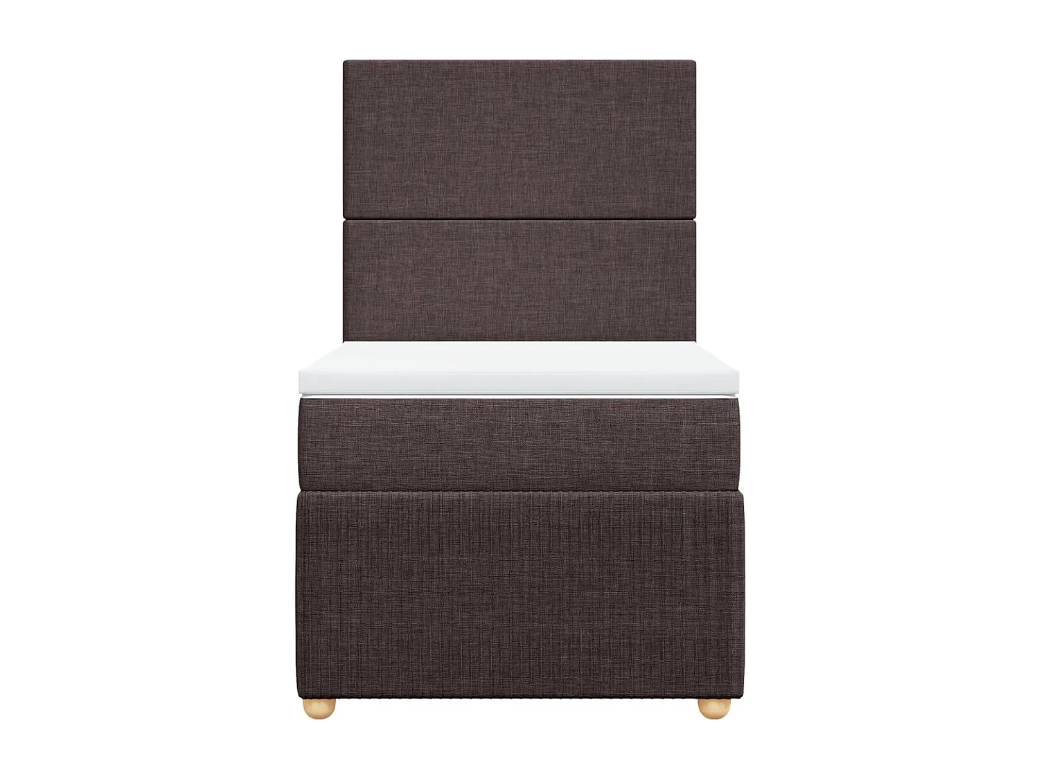 Sommier à lattes de lit avec matelas Marron foncé 90x190 cm